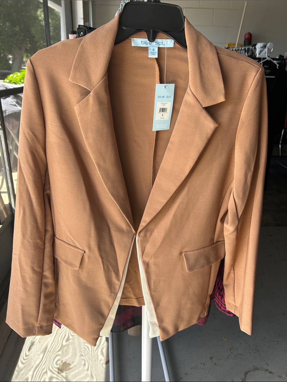 Blue Soul Women's Camel Blazer - Tailored Single-Button Jacket